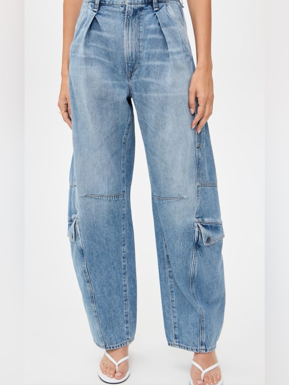 Citizens Of Humanity Light Blue Boyfriend Cargo Jeans - Picture 2 of 10